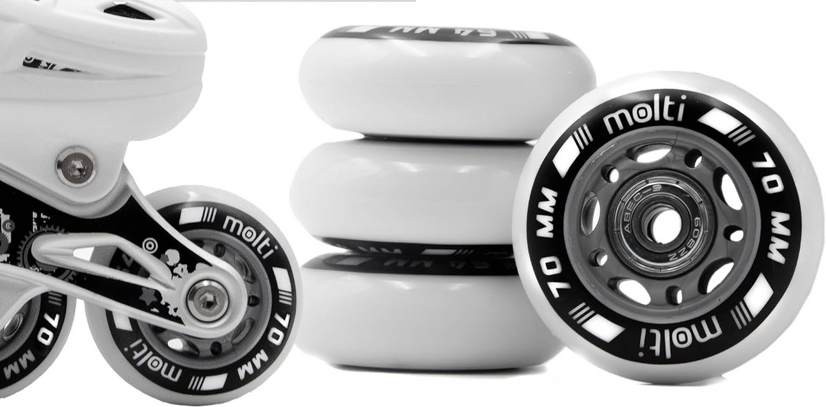 Inline Skate Wielen Set van 8 met ABEC-9 Kogellagers - Indoor/Outdoor PU Skatestenen