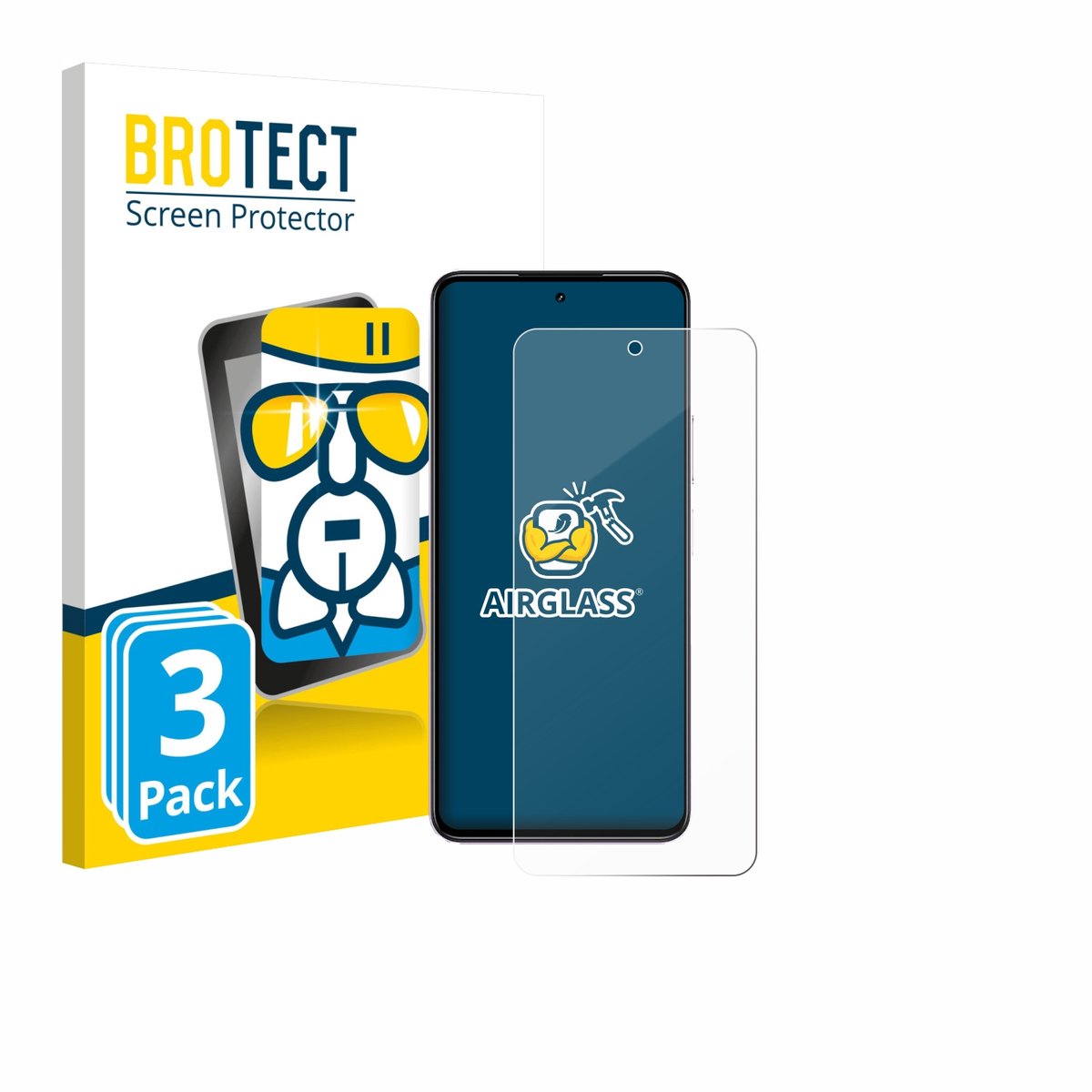 Screenprotector 3 Stuks voor realme P4x 5G Beschermglas transparant