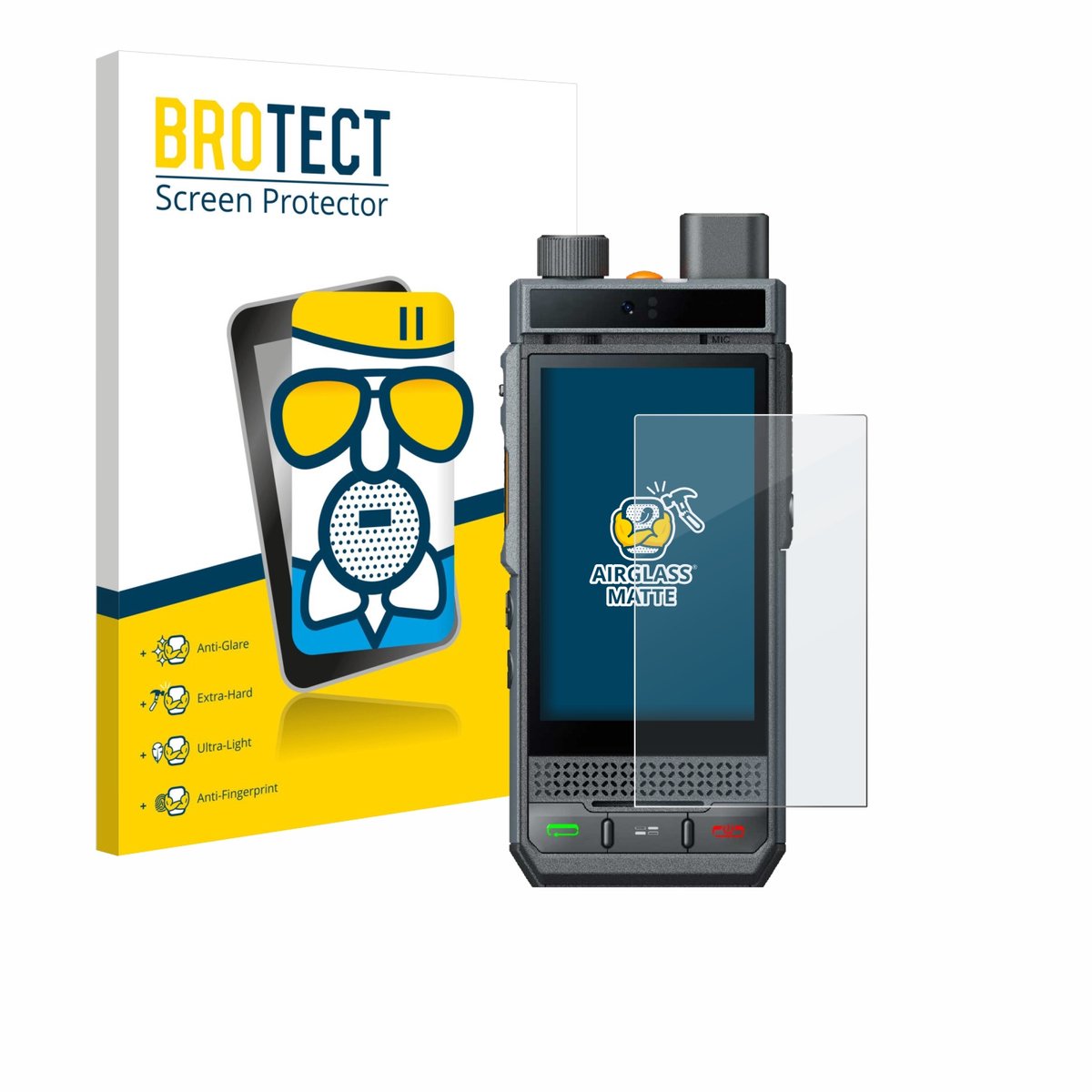 BROTECT - Screenprotector voor Hytera P60 - Folie Beschermfolie Beschermglas matte