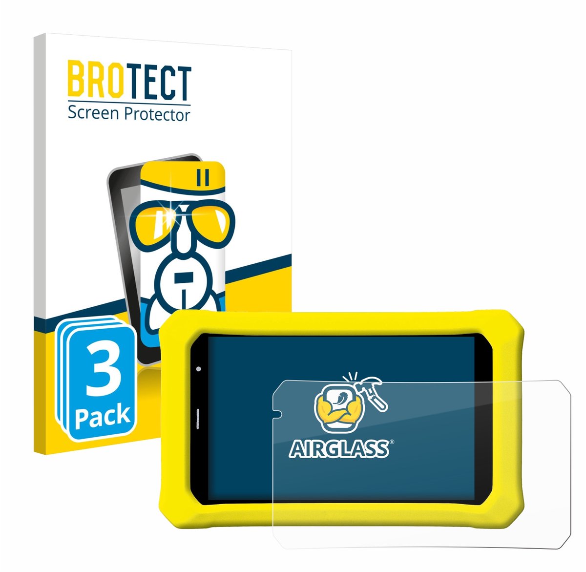 Screenprotector 3 Stuks voor Clementoni Clempad 8" PRO Beschermglas transparant