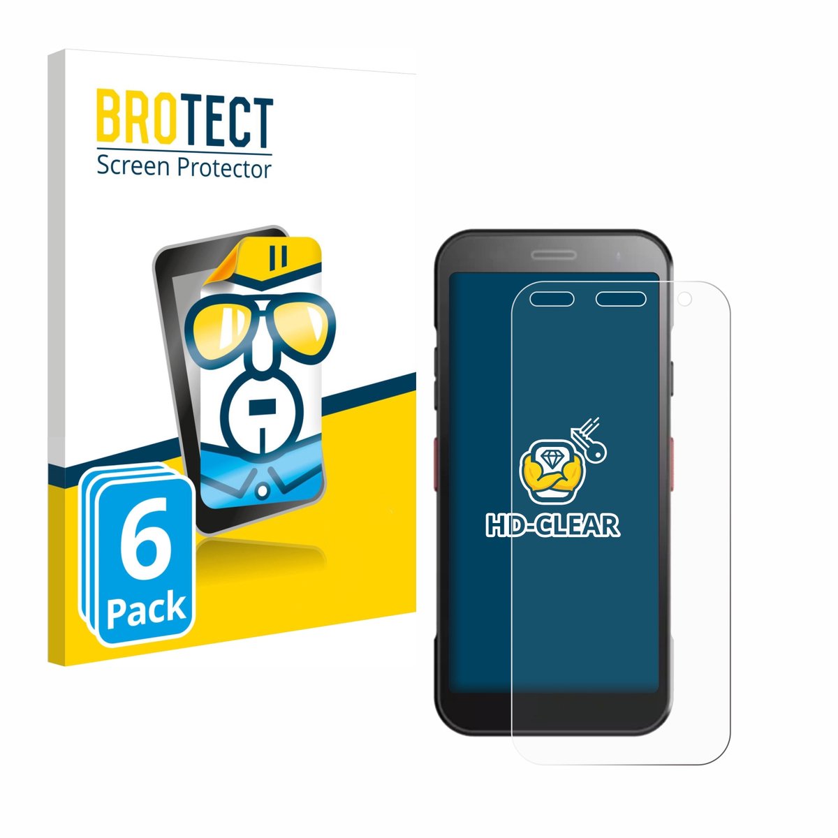 BROTECT - Screenprotector voor Honeywell CT32 - Folie Beschermfolie transparant 6 Stuks