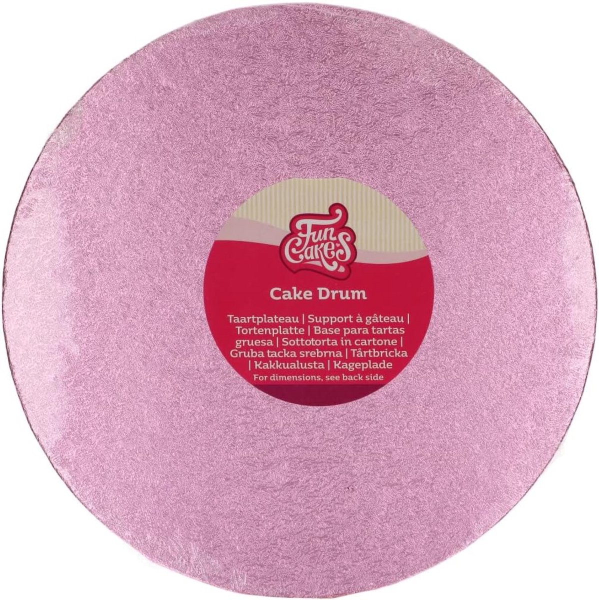 Ronde Cake Drum Ø25 cm Roze - Stevige Presentatiebodem voor Taarten