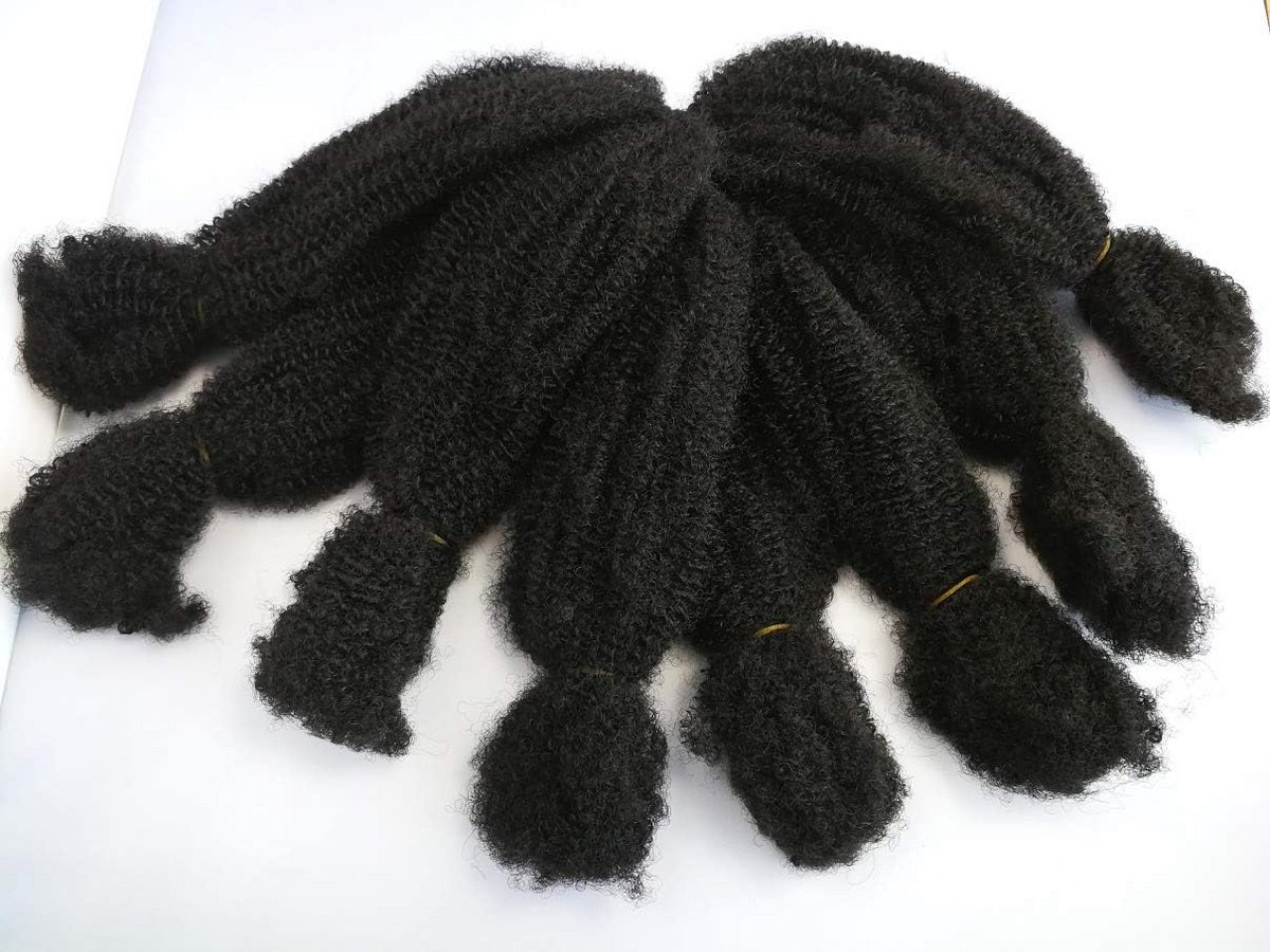Kinky Bulk Haarverlenging 24 Inch Zwart 1B voor Vlechten en Twists