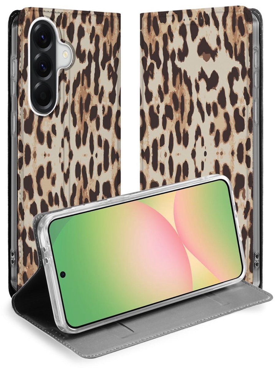 Book Wallet Case Samsung Galaxy A57 Leopard
