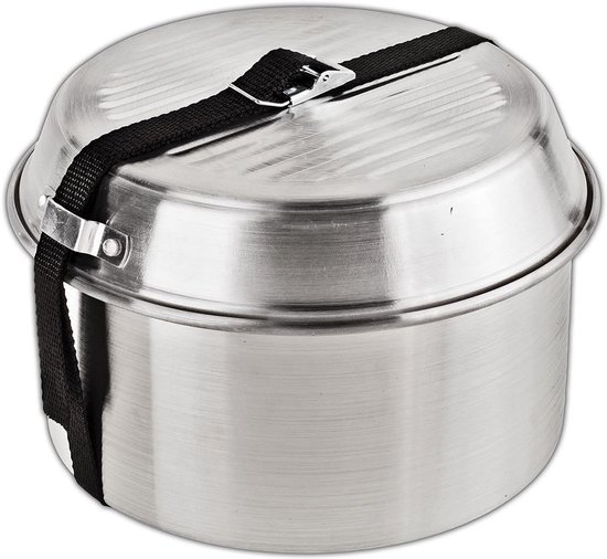 Lichtgewicht Aluminium Camping Kookset voor Buitenkeuken - Pannen en Waterketel — afbeelding 4