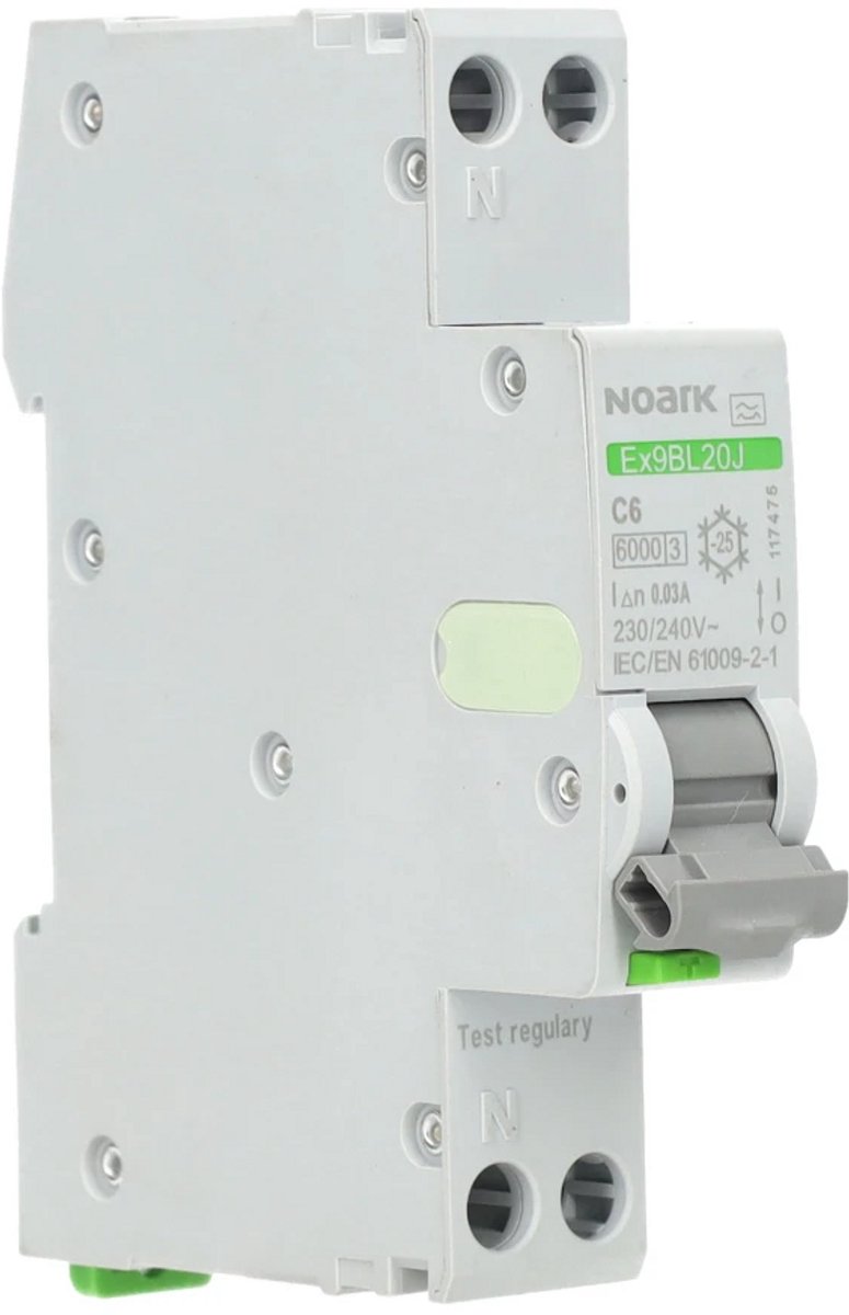 Noark aardlekautomaat B25 1P+N 30mA Type A (117475)