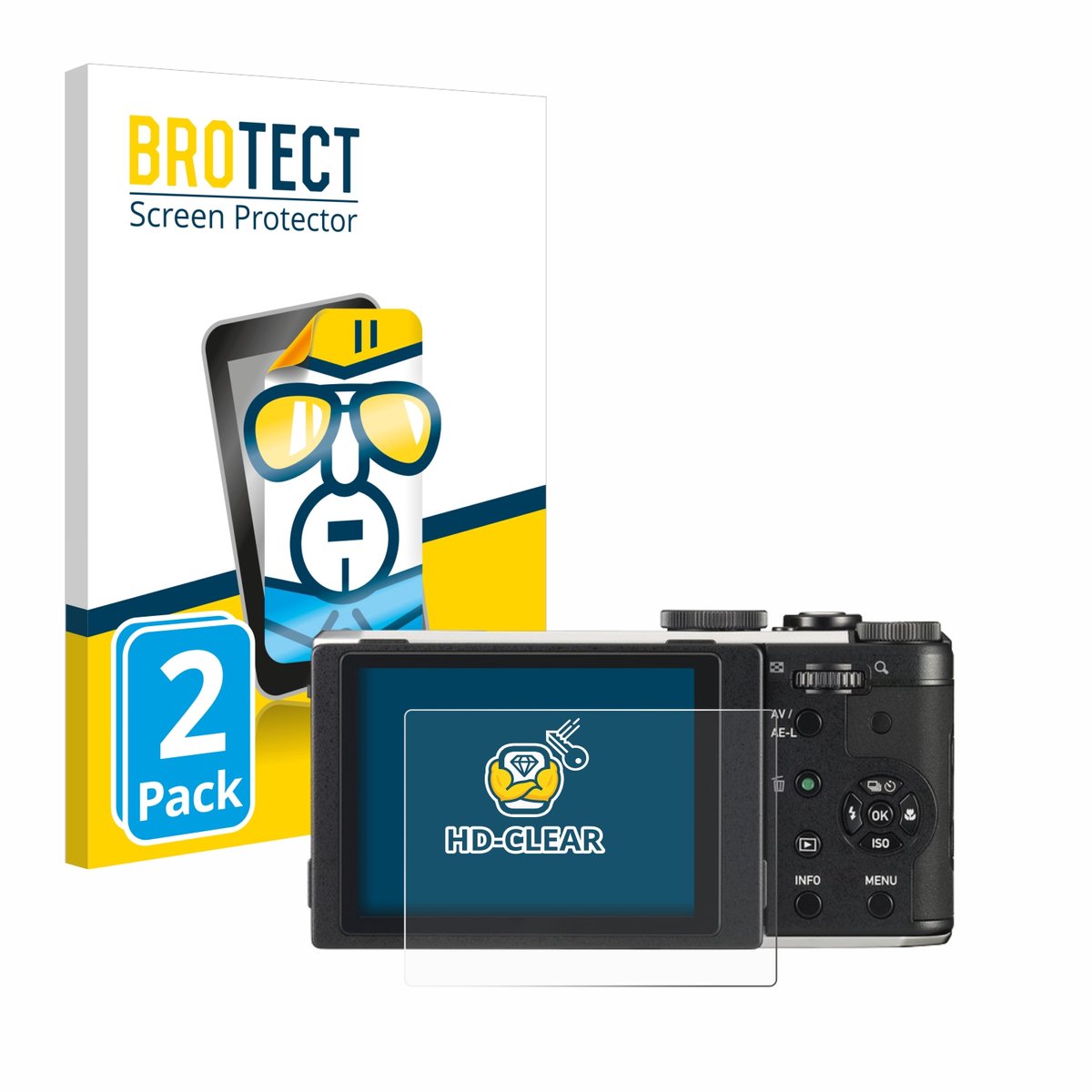 BROTECT - Screenprotector voor Pentax MX-1 - Folie Beschermfolie transparant 2 Stuks