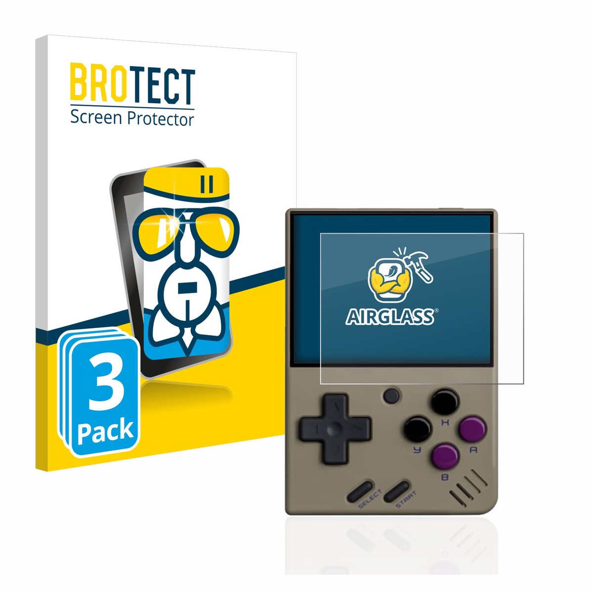 Screenprotector 3 Stuks voor Miyoo Mini V2 Beschermglas transparant