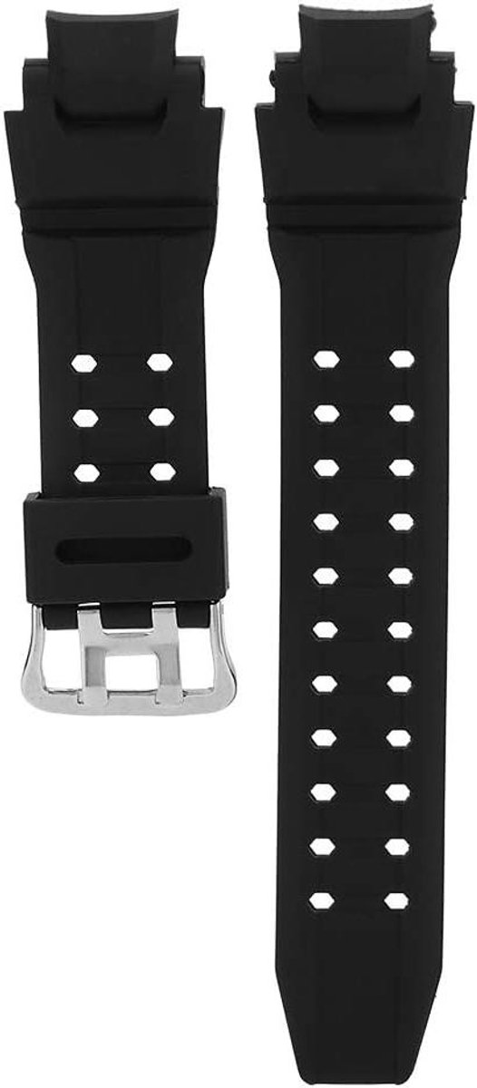 Zwarte zachte verstelbare horlogeband van leer, huidvriendelijk en geschikt voor G SHOCK GA-1000-1100.