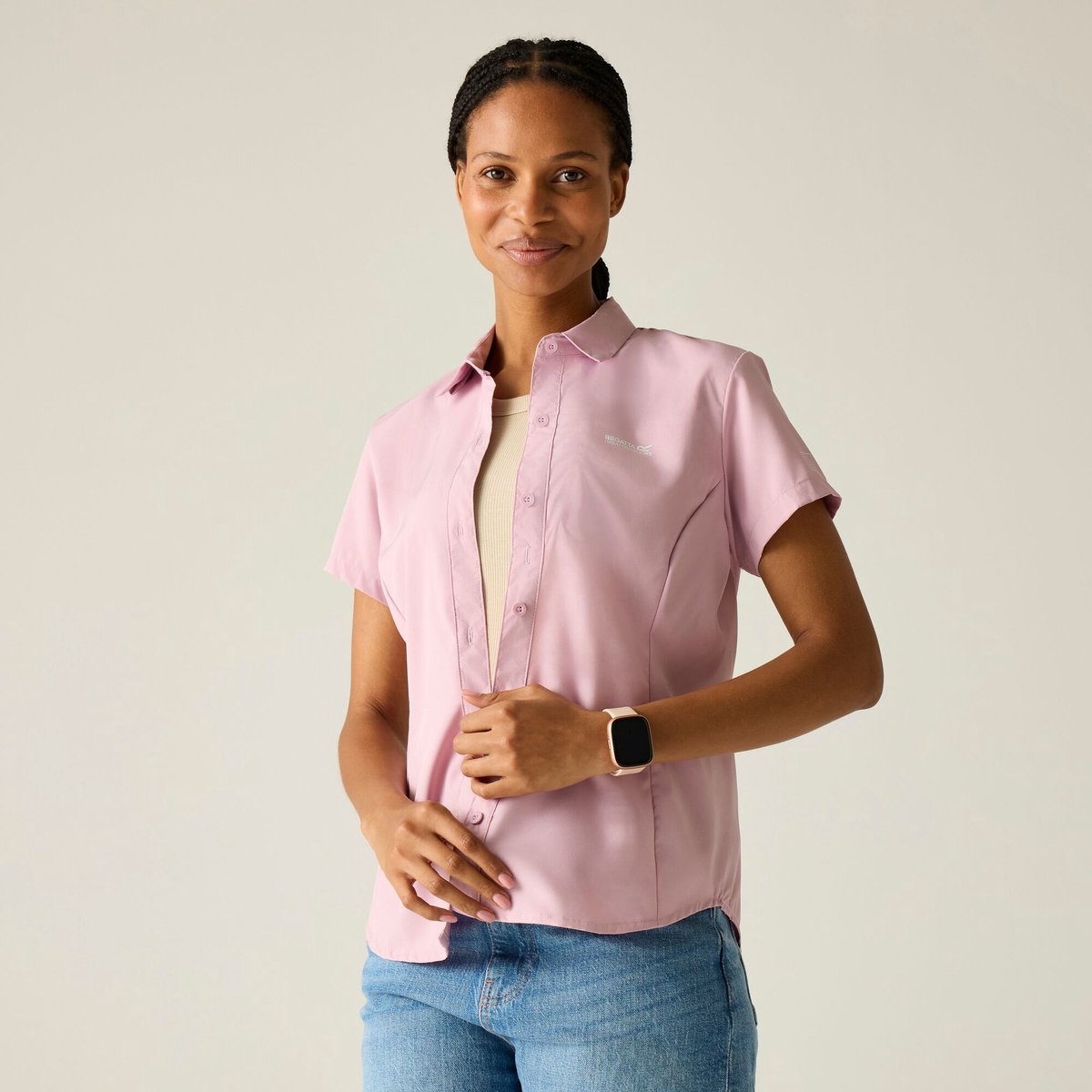 Dames anti-insect reisshirt met korte mouwen Roze