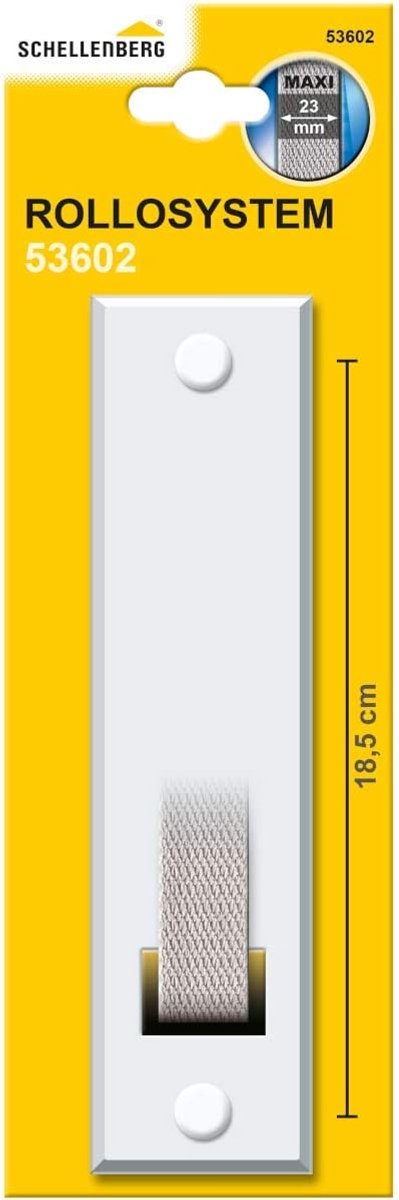 Afdekplaat Rolluikband - Opwinder Kap - Rolluik Reparatie - 185mm Gatafstand - 22.1 x 5.6 cm - Wit