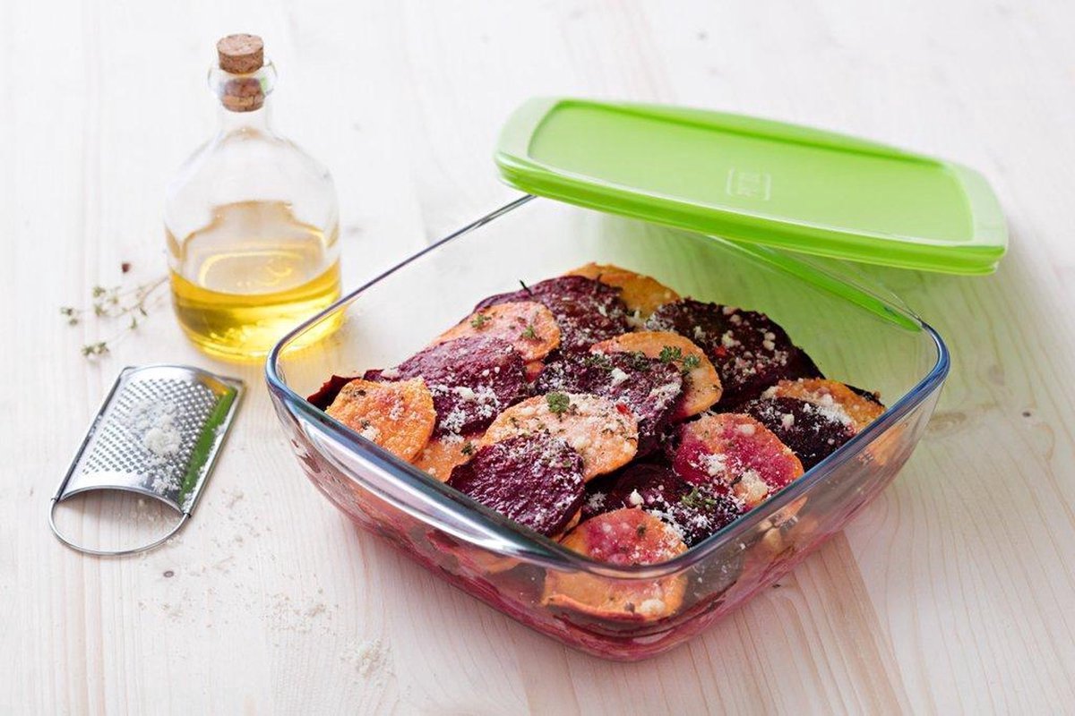 Pyrex - Cook & Store Schaal Rechthoek met Deksel 1,6 liter - Glas - Transparant — cadeau in Kookcadeaus - foto 7