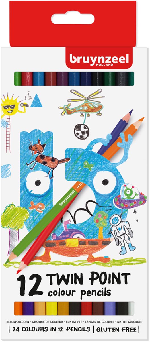 Bruynzeel Kids Twin Points kleurpotloden set 12 — afbeelding 7