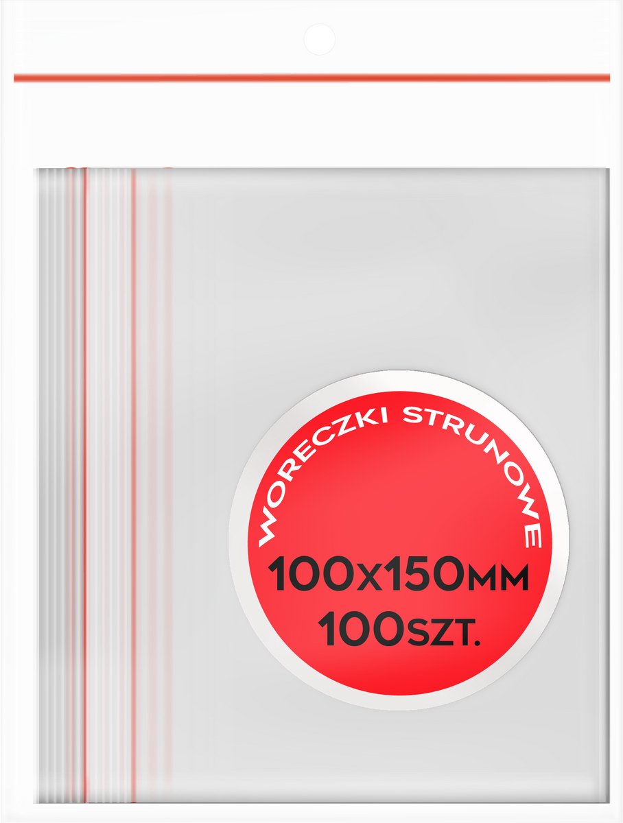 – Woreczki Strunowe 100x150 mm - LDPE - 100 stuks