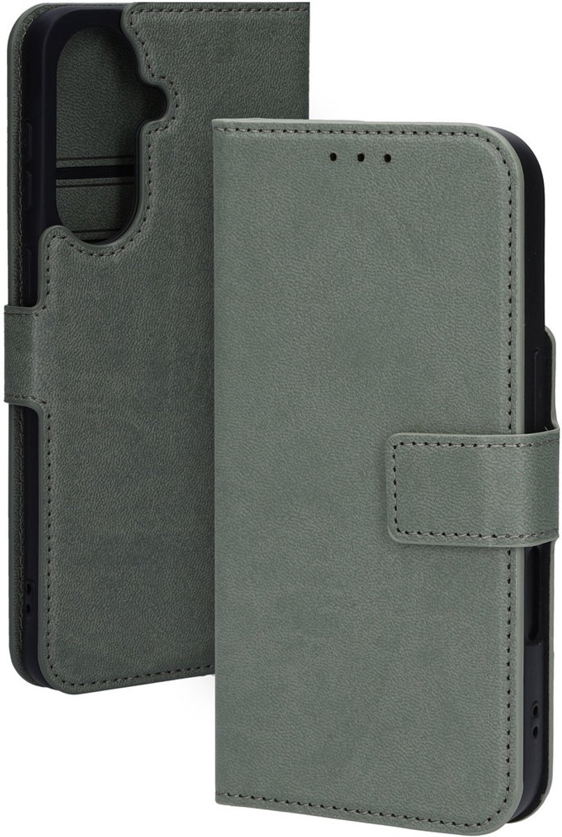 Mobiparts hoesje geschikt voor Samsung Galaxy A57 - Wallet/Boekhoesje - Eco Leer - Magneet Sluiting - Opberg vakken - Groen