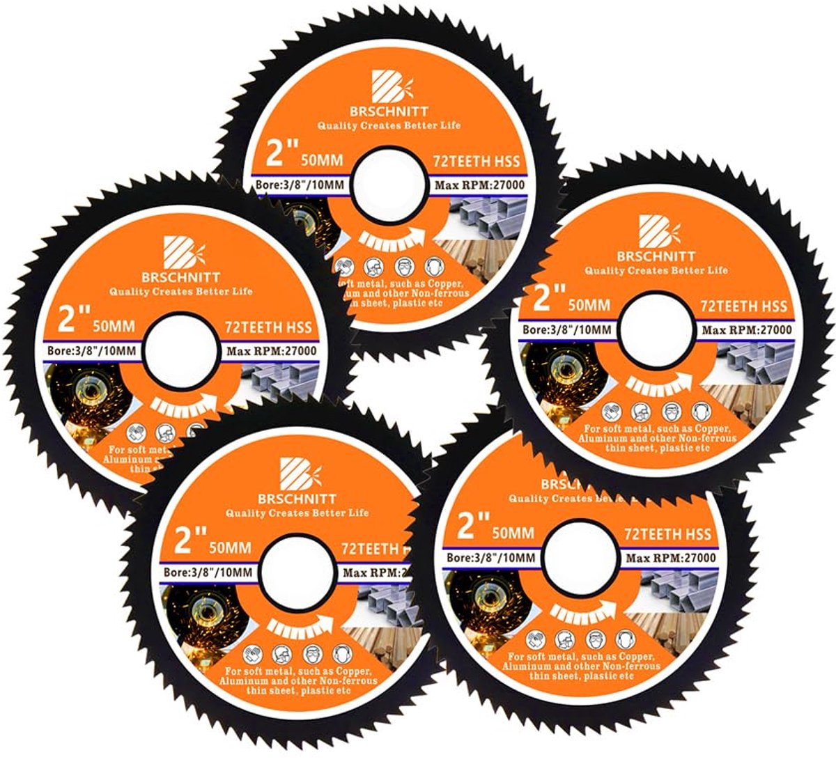 Cirkelzaagblad Set - Snijschijven - Precisie Zagen - 72 Tanden Ontwerp - 75mm 10mm Boring - Zilver