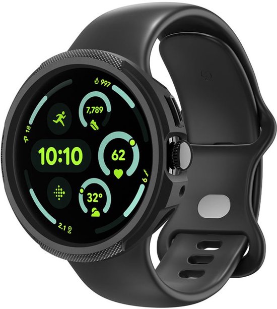 Spigen Liquid Air + Stand, Matzwart - Google Pixel Watch 4 41Mm