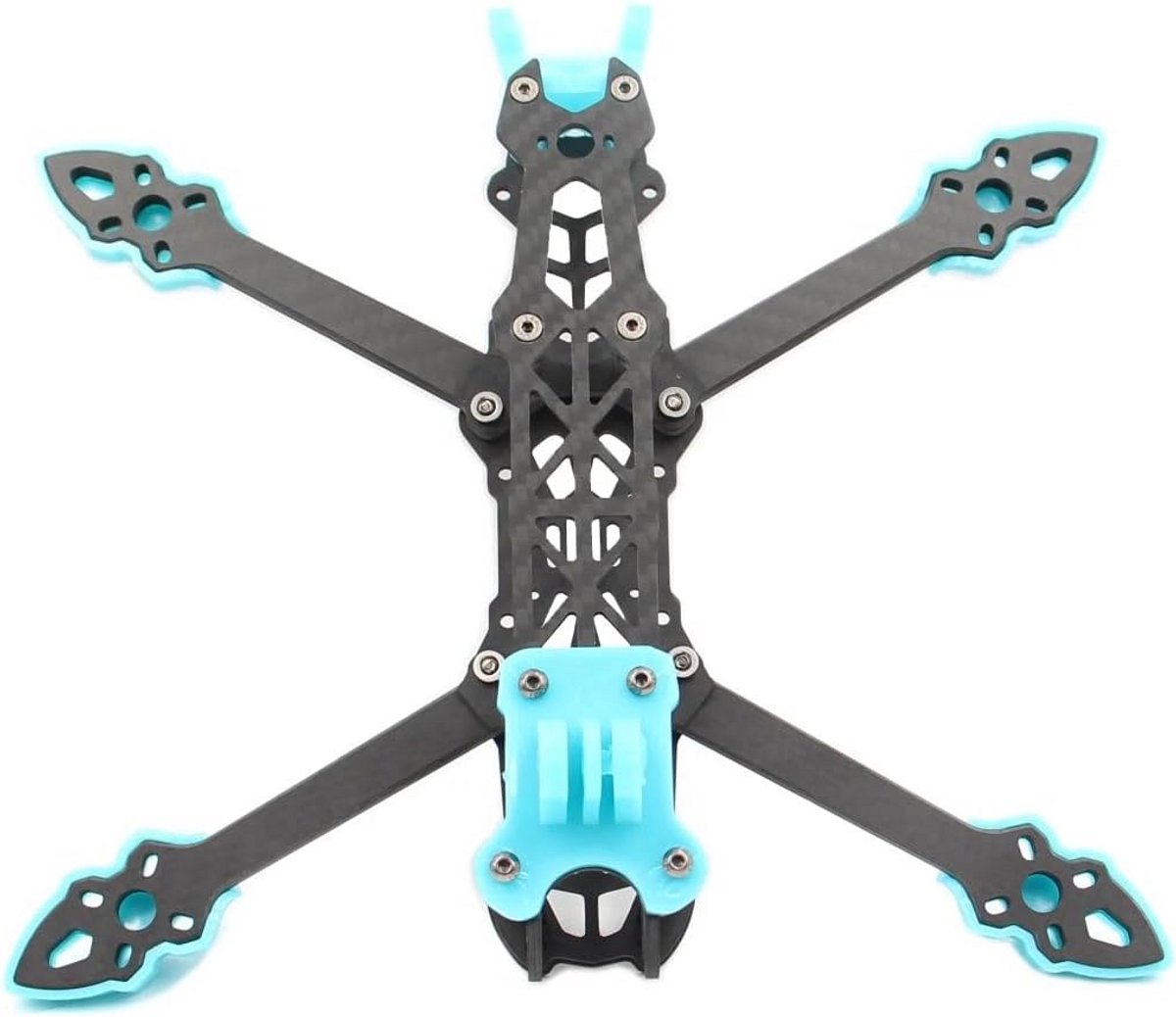FPV Frame - Koolstofvezel Constructie - Drone Racing - Lichtgewicht Ontwerp - 5 Inch - Blauw