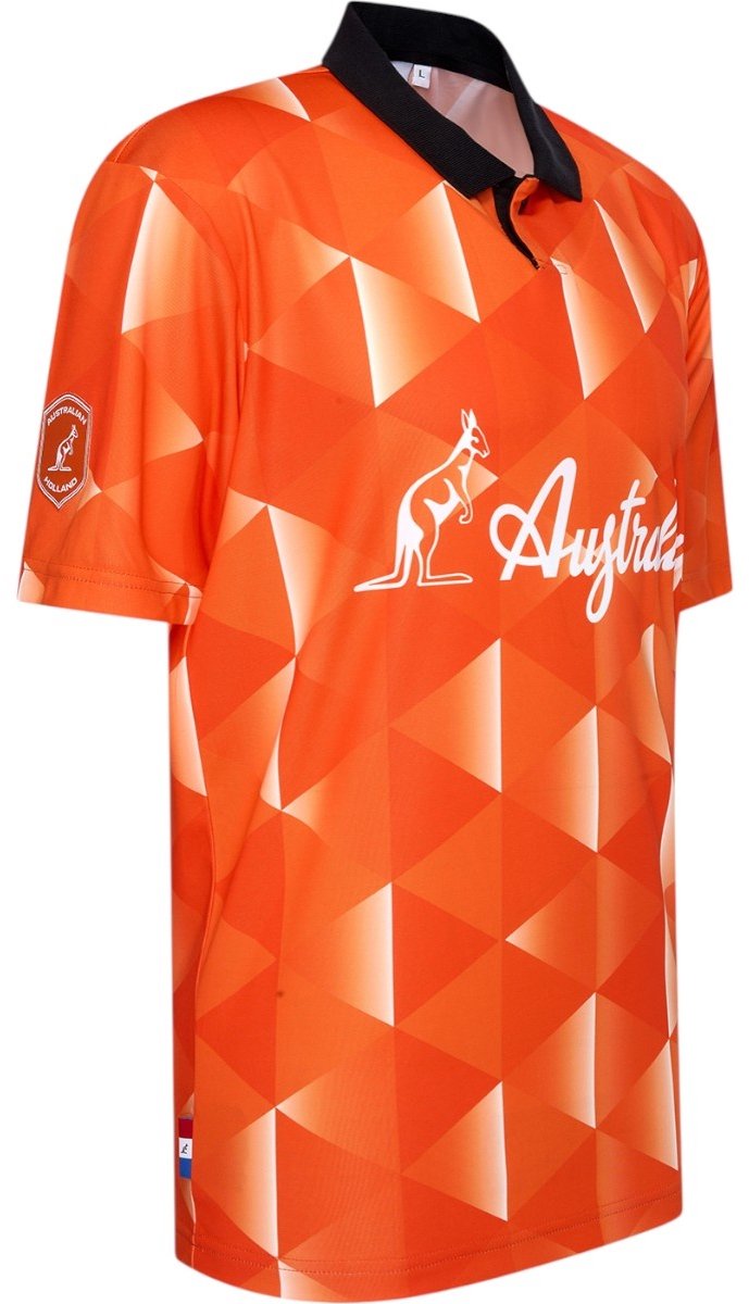 Australian Heren Polo Oranje SPUPO0009/135 Soccer All Ace Kings Day