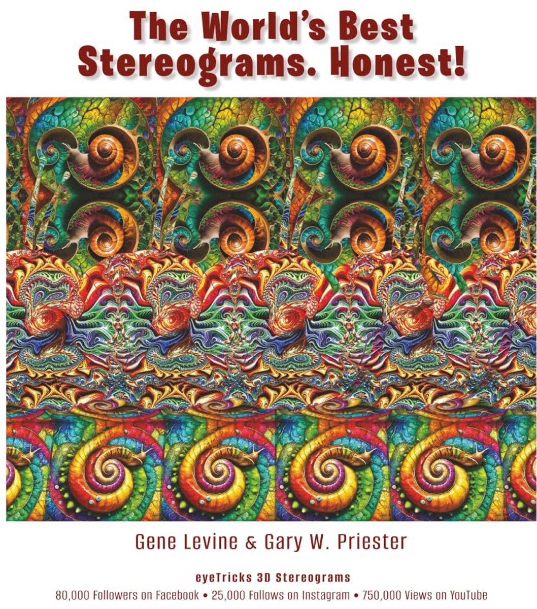 Verborgen 3D Wereld - Stereogrammen Boek - Ontspanning Ogen - 80 Unieke Kunstwerken - 21.59 x 21.59 cm