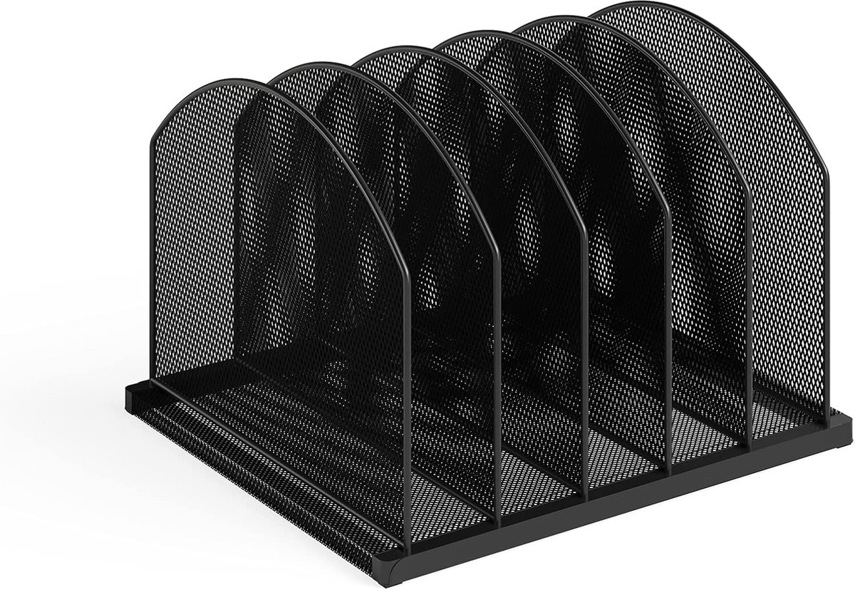 Bureau Organizer - Opbergstation - Bureau Opruimen - Vijf Vakken - 32 x 31 x 22.5 cm - Zwart
