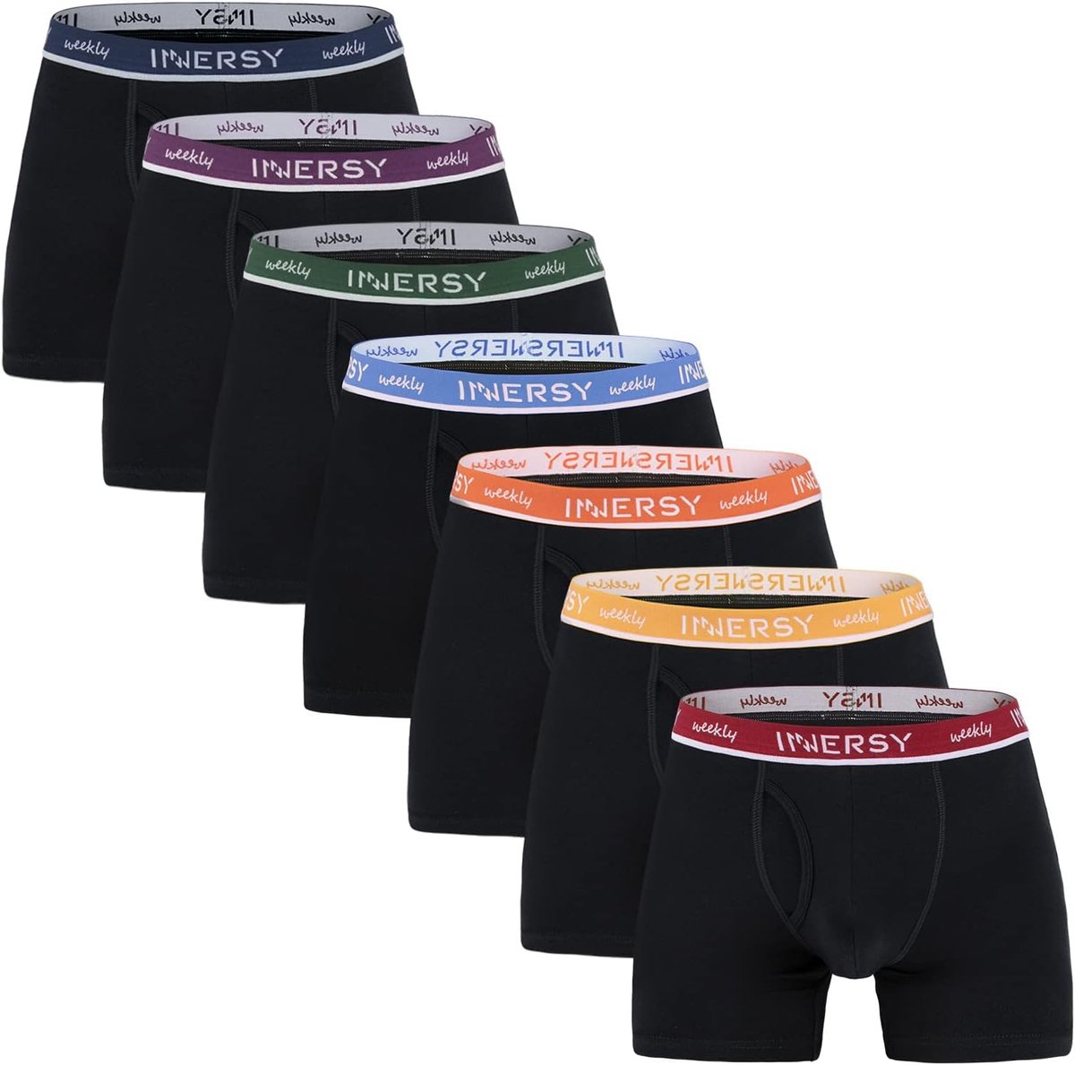 Heren Boxershorts - Onderbroeken Katoen - Dagelijks Comfort - Zonder Jeukende Labels - 7 Stuks Pakket - Kleurrijk