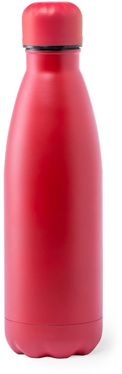 RVS waterfles/drinkfles rood met schroefdop 790 ml - Sportfles - Bidon