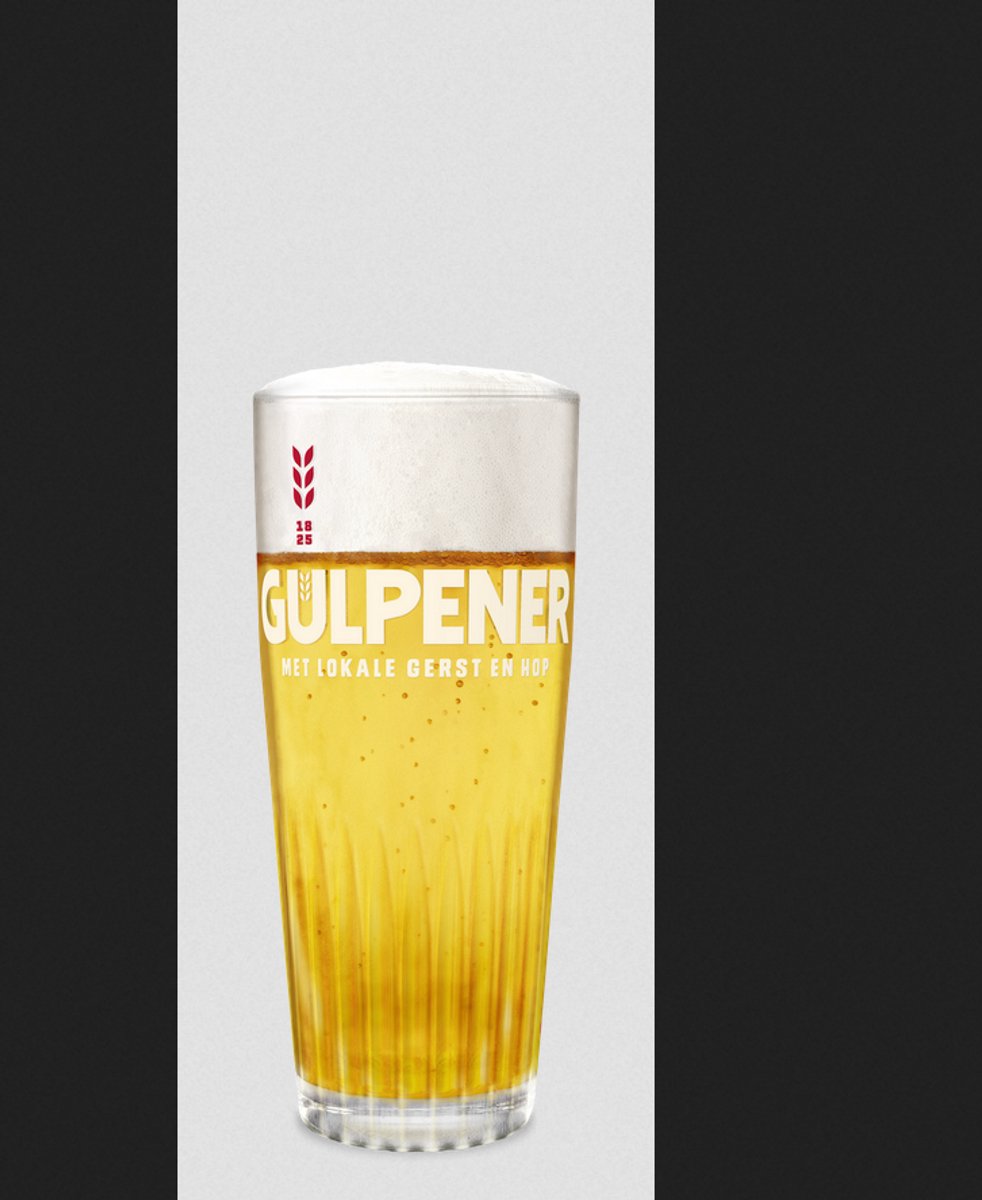 Gulpener bierglas bierglazen 6x 25 cl geribbeld