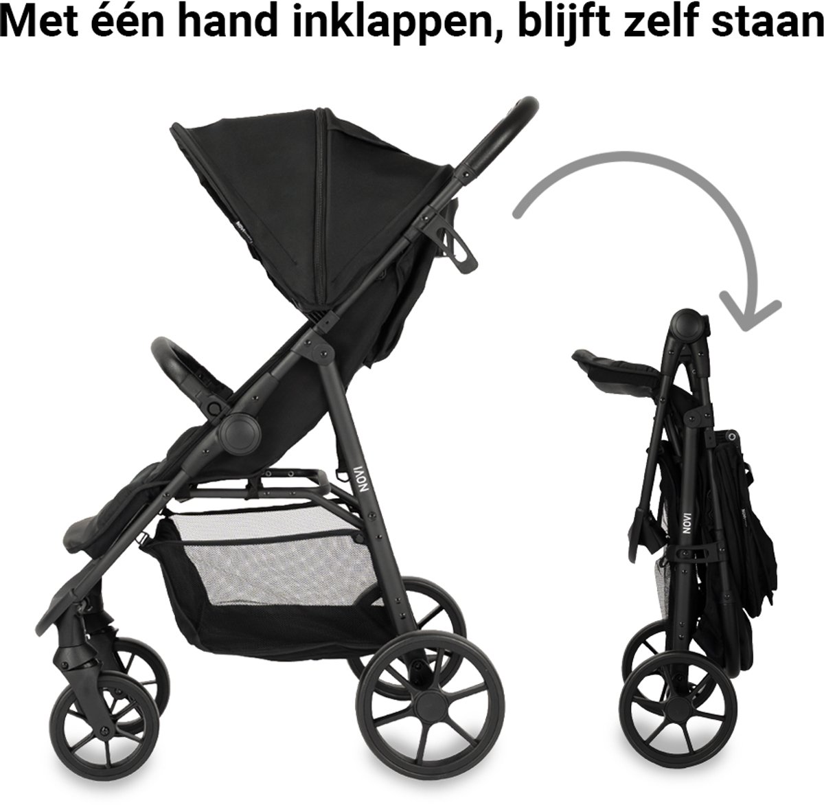 Novi Grande Go V2 Buggy 0-22 kg – All Terrain – Volledig Ligstand – UPF50+ Zonnekap – Compact Inklapbaar — cadeau in Cadeau-ideeën - foto 4