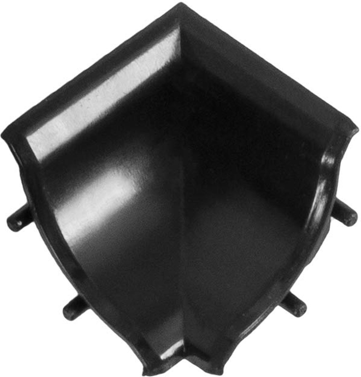 DQ-PP 1x HOEKLIJST BINNENHOEK - Glanzend Zwart - 13 x 13 mm - PVC - Keukenlijst, Werkblad Afwerkingslijst, Keukenafwerkingslijst, Wandafwerkingslijst, Tafelbladlijsten