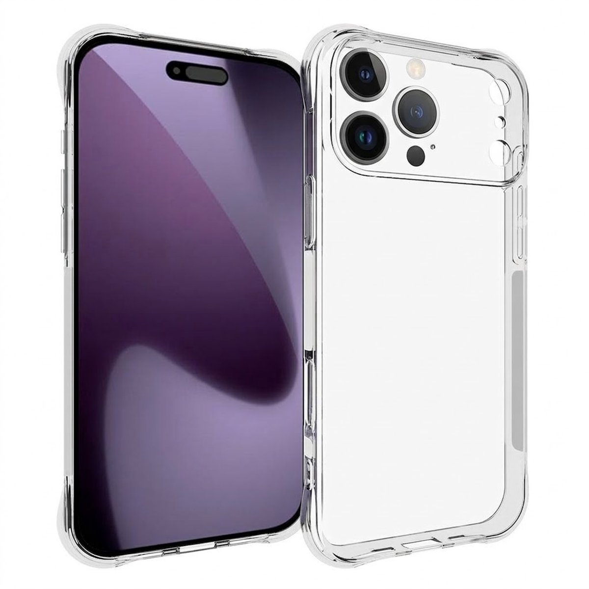 Mobigear Doorzichtig Hoesje geschikt voor Apple iPhone 17 Pro Max Telefoonhoesje Flexibel TPU | Mobigear Cushion Backcover | Doorzichtig Telefoonhoesje iPhone 17 Pro Max | iPhone 17 Pro Max Case | Back Cover - Transparant