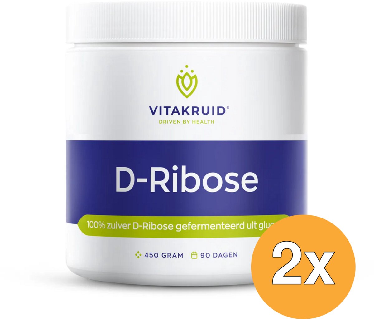 2x Vitakruid D-Ribose (450 gr)