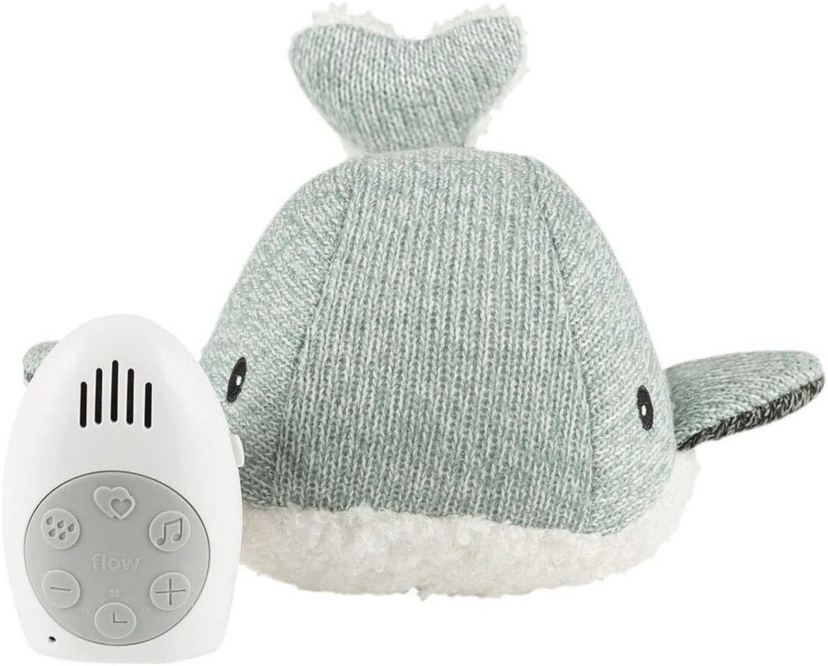 Walvis Knuffel - Baby Witte Ruis - Slaap Hulp - Hartslag Geluid - 21 x 20 x 14 cm - Groen