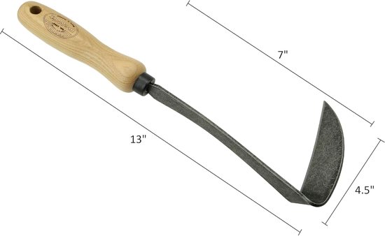 Japanse Handschoffel - Wieden Tuin - Onkruid Verwijderen - Boriumstaal Kop - 30 cm - Houtkleur — afbeelding 3