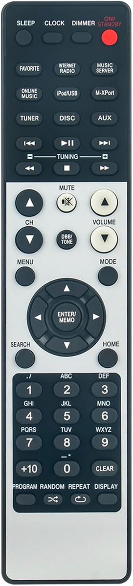 Afstandsbediening - Universele Controller - Audio-ontvanger Bediening - Ergonomisch Ontwerp - 4x12x0.3 cm
