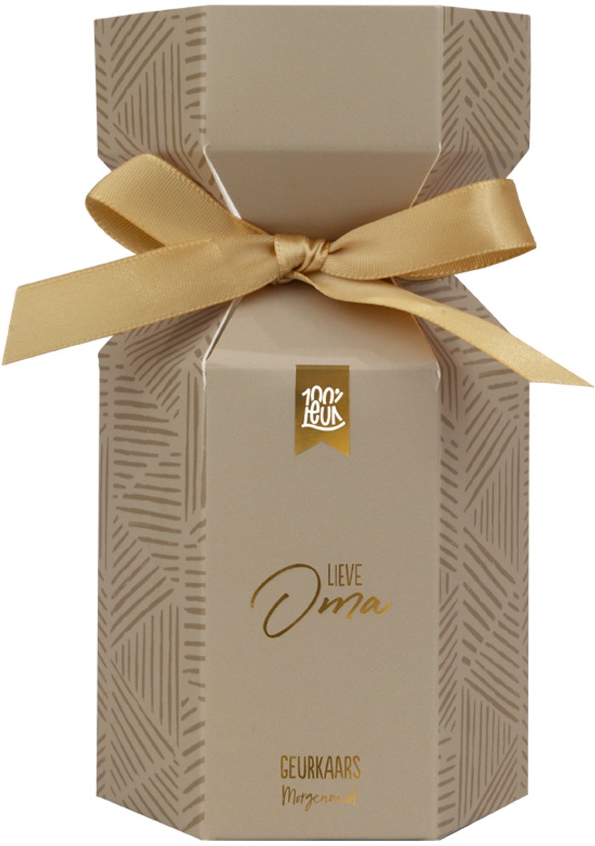 100%LEUK - Geurkaars in cadeauverpakking - Oma