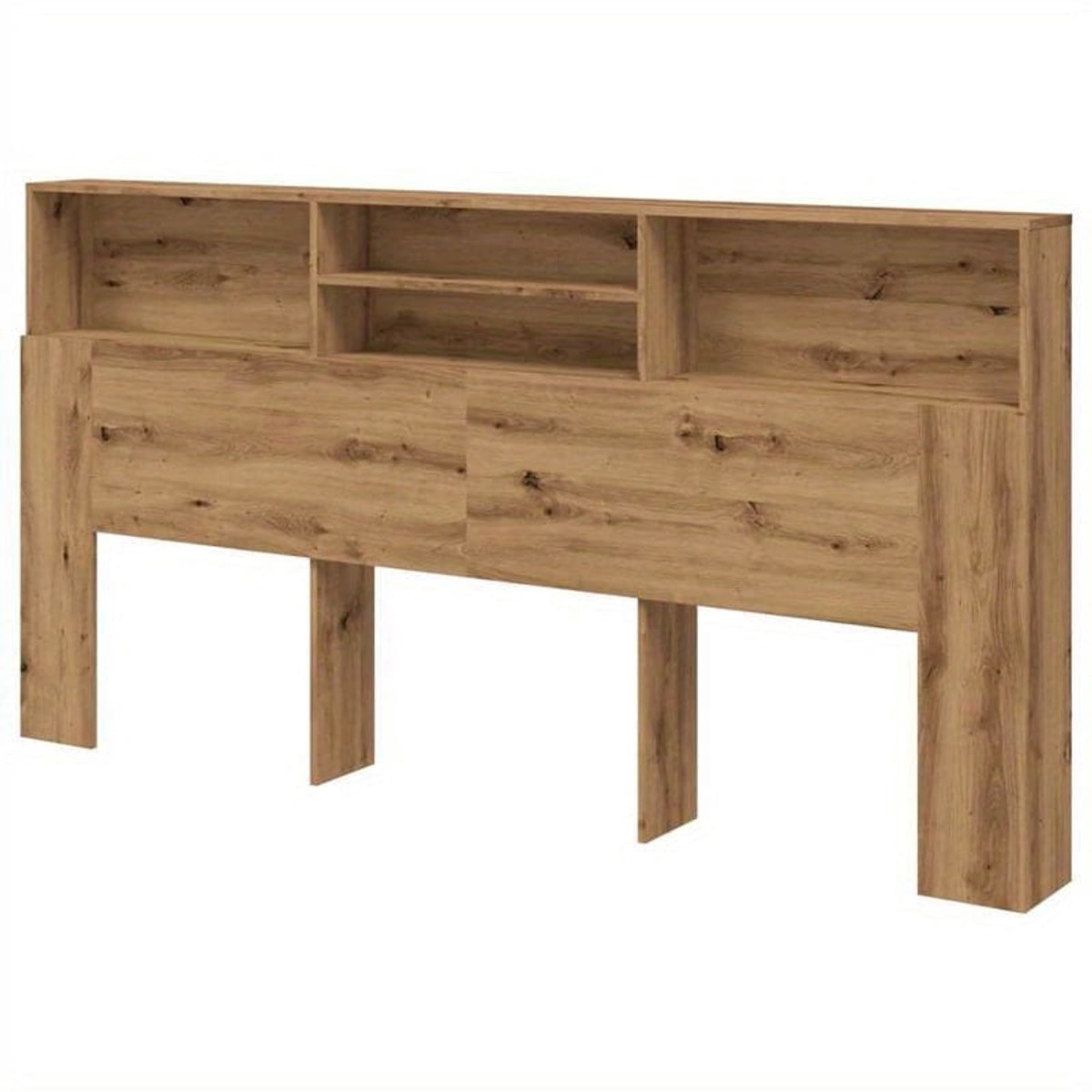 Hoofdeinde – Bedpaneel – Bedwand – Opberghoek – Houten Paneel – Artisan Eiken – 200x19x103,5 Cm – Duurzaam Eco-Design – Eenvoudige Montage