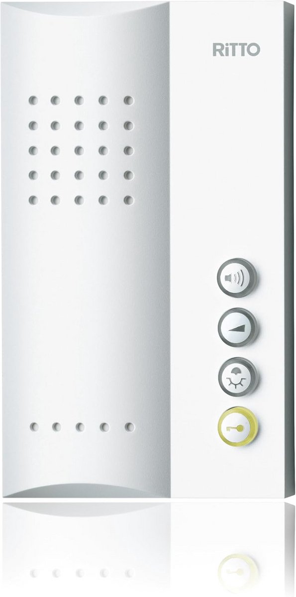 Hands-Free Intercom - Binnenpost Spraakunit - Veilige Toegang - Extra Platte Vormgeving - 90x152x23mm - Wit