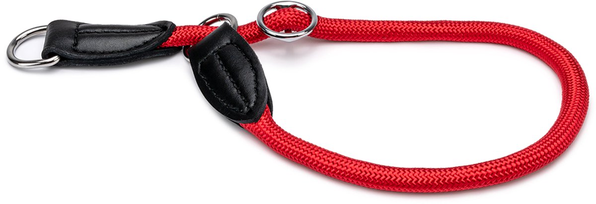 lionto Hondenhalsband, nylon slipband met stopring Ø 0,8 cm rood 30 cm