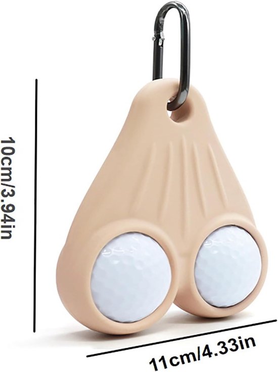 Golfbal Zak Houder - Opbergtas - Golf Accessoires - Draagbare Golfbal Opbergtas - Handig Cadeau Geschenk voor Golfers - Beige van Merkloos — afbeelding 5