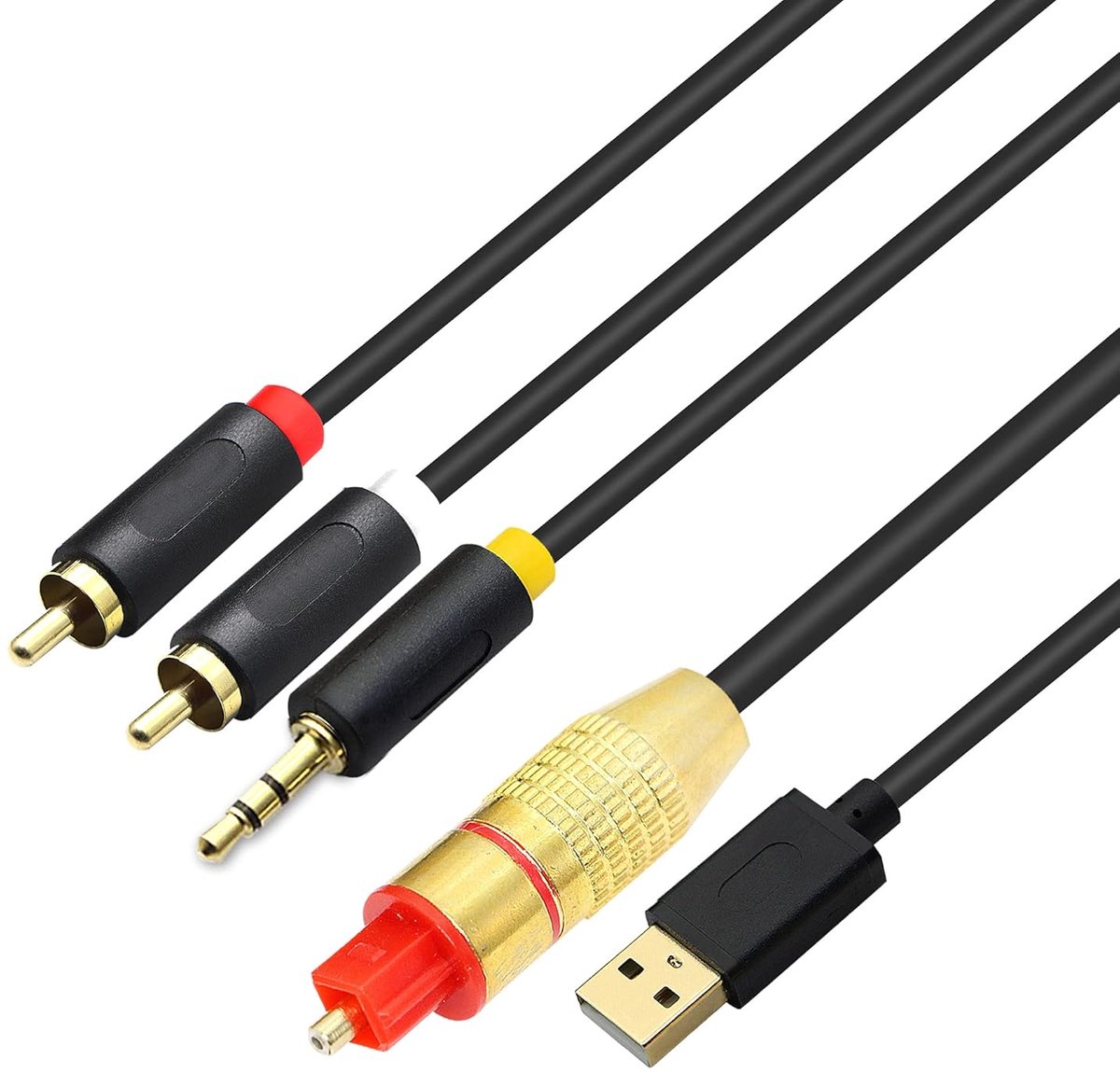Digitale Audiokabel - Coaxiaal AUX Kabel - Home Cinema Geluid - Dubbele Output - 15 Meter