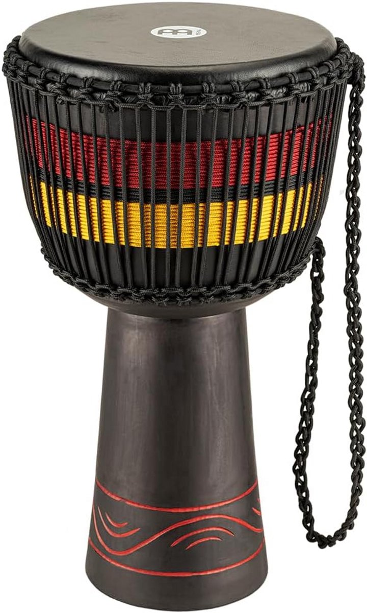 Djembe Trommel - Slagwerkinstrument - Muziek Maken - Massief Mahoniehout - XL Formaat