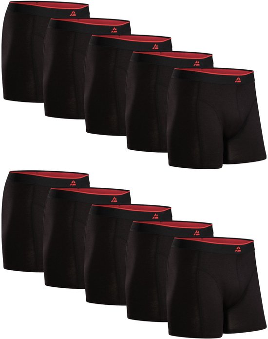 Boxers DANISH ENDURANCE en viscose de Bamboe pour homme - Sous-vêtements ultime - Lot de 10 - Zwart - Taille 3XL