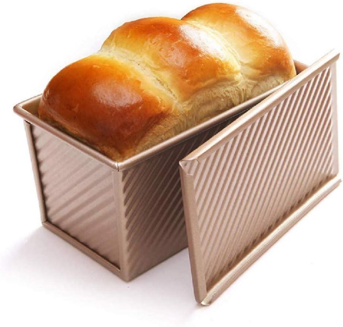 Broodvorm – Met deksel – Champagnegoud – 1 stuk – Voor korrelbrood
