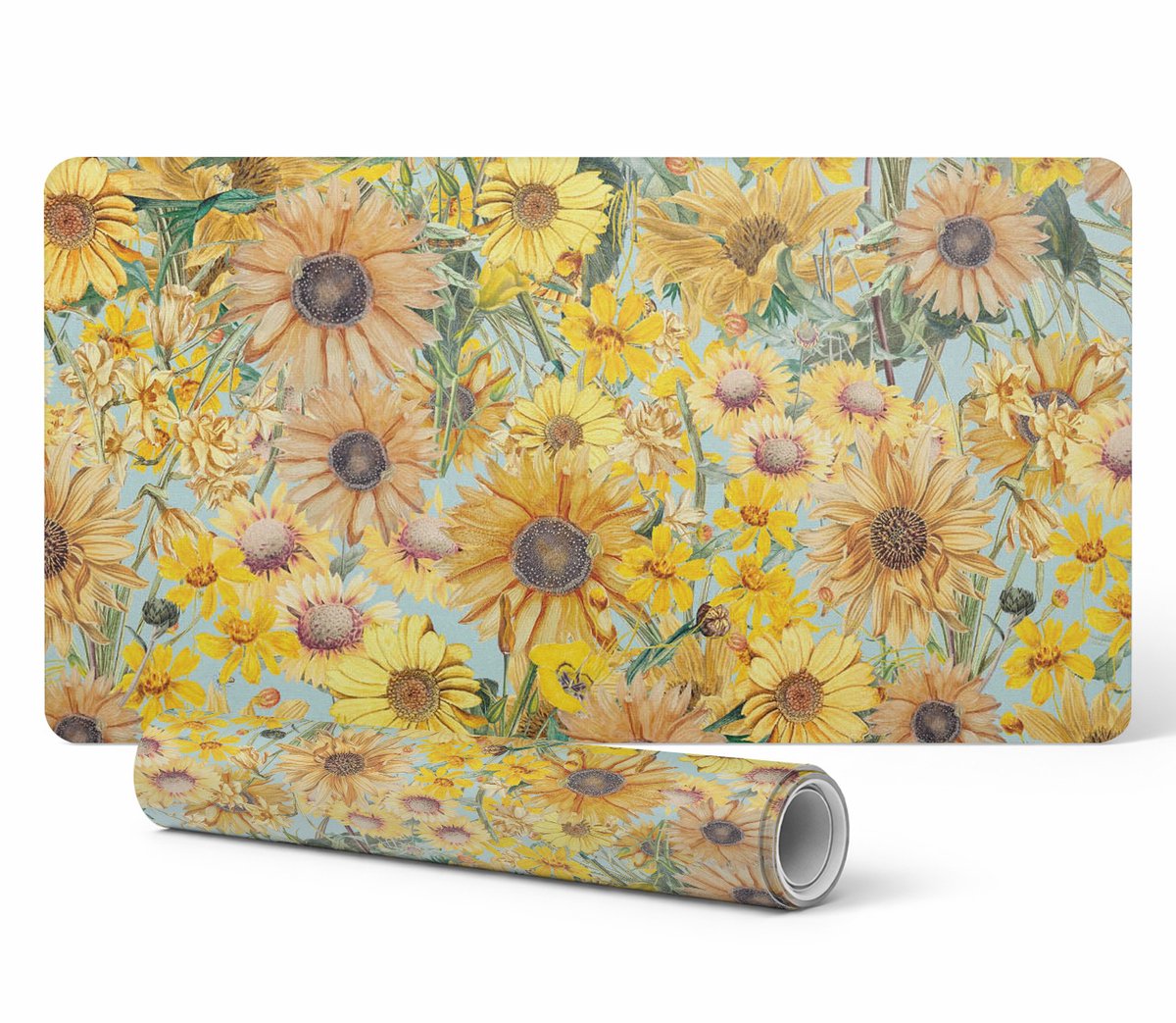 Designer laptop beschermmat met bloemenweidepatroon 90x45 cm