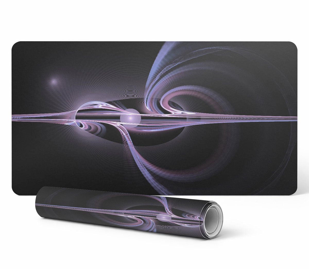 Fractal Spiral Antislip Gaming Muismat 120x60 cm