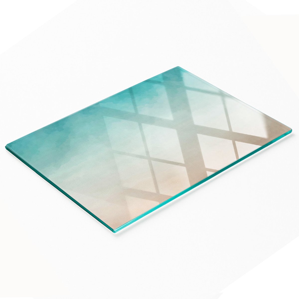 Multifunctionele decoratieve glazen snijplank voor de keuken, abstract ontwerp, 80x52 cm
