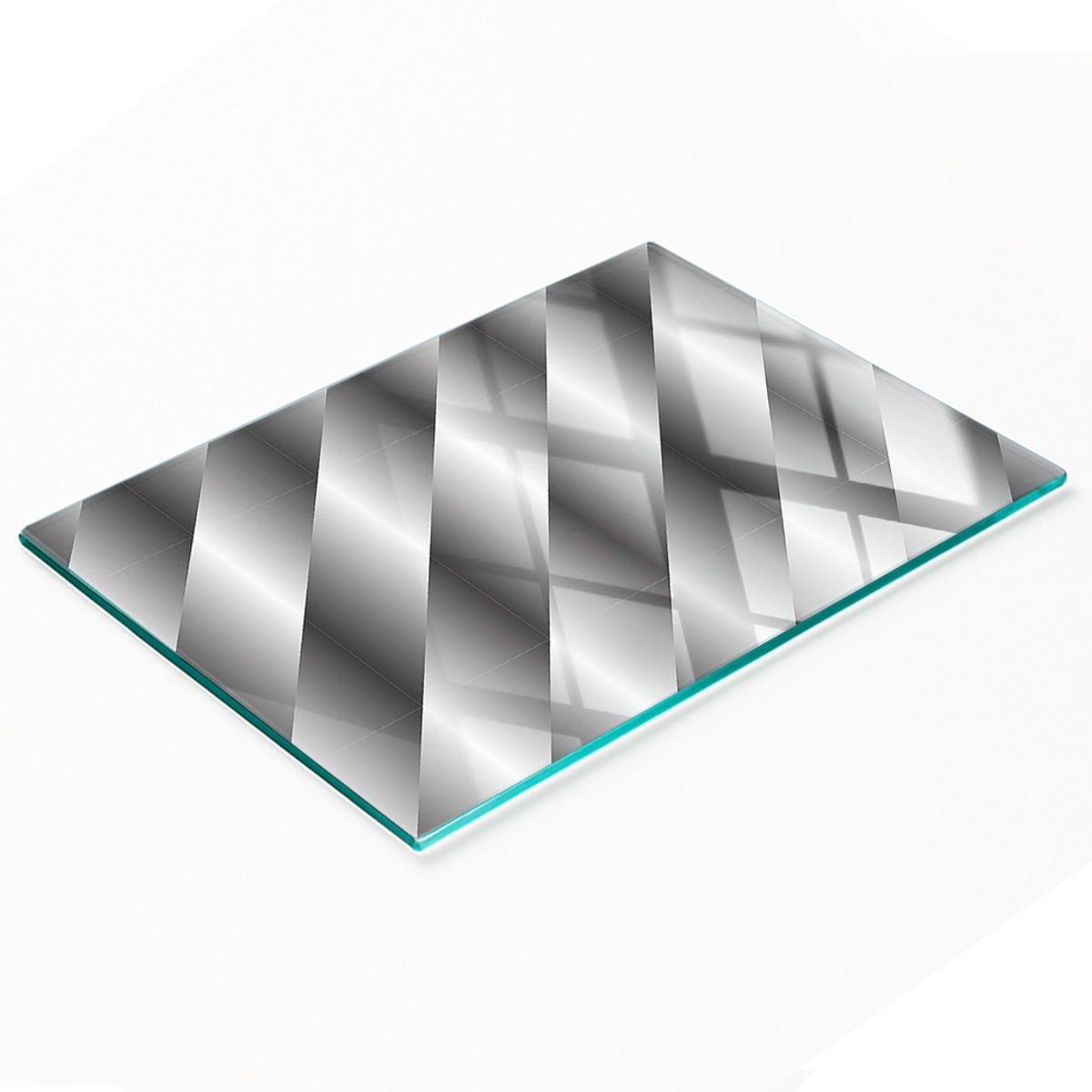 Glazen serveerplank met abstracte strepen, 80x52 cm