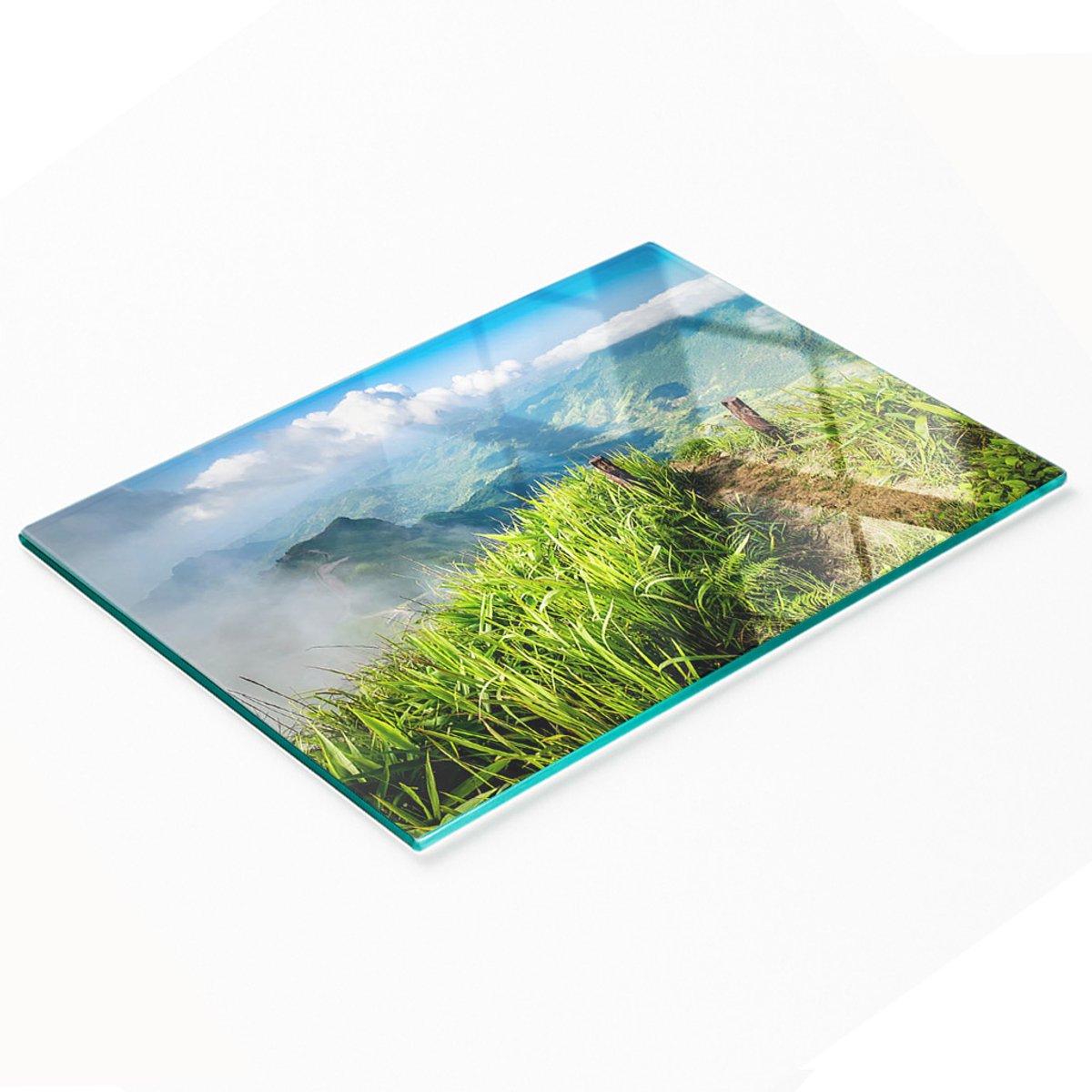 Gehard multifunctioneel decoratief padblad van glas, 80x52 cm