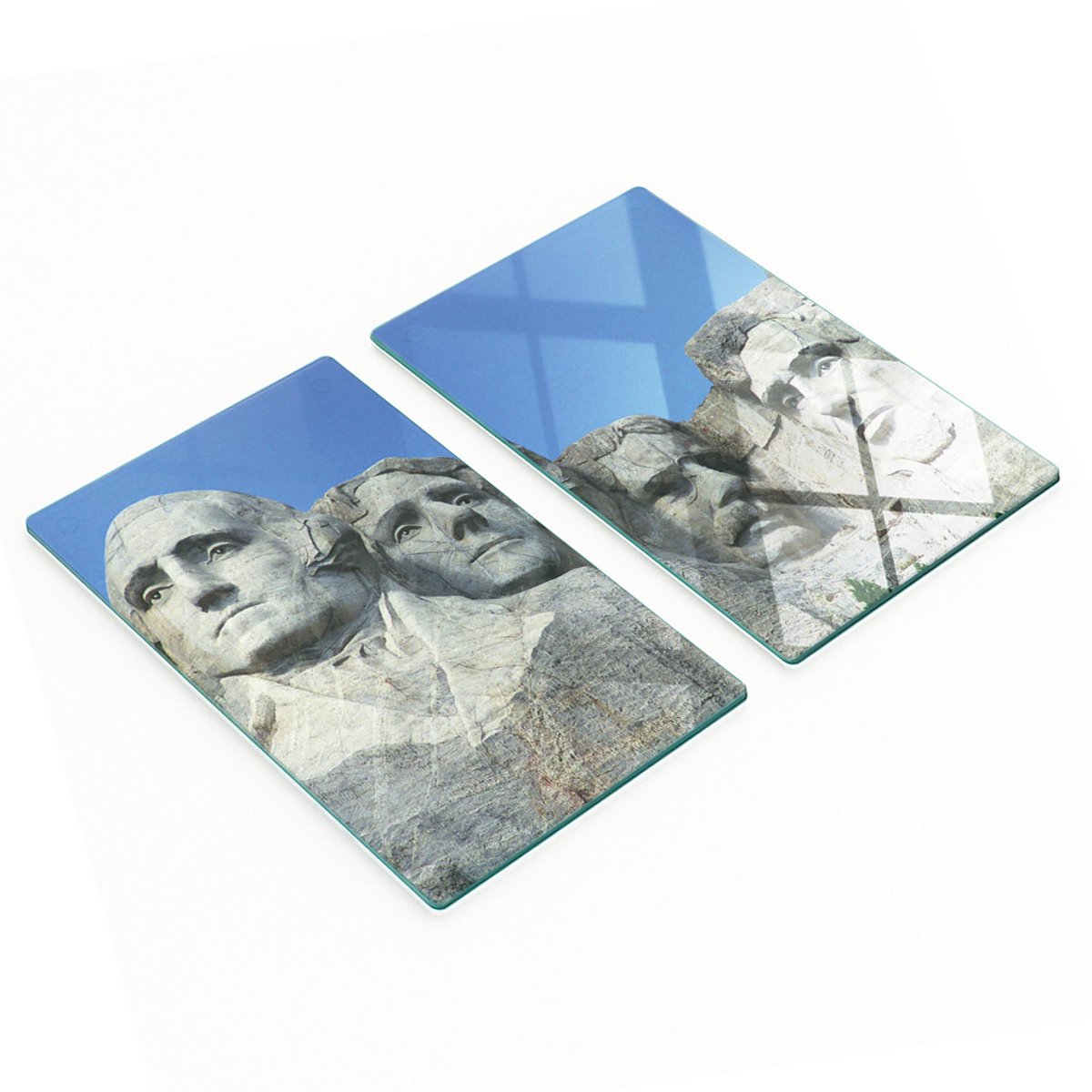 Glazen snijplanken voor in de keuken met Mount Rushmore-afbeelding, 2x30x52 cm
